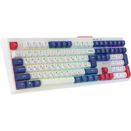 Клавиатура Оклик 725G белый/красный USB Multimedia for gamer LED (2070294) кабель 1.8м