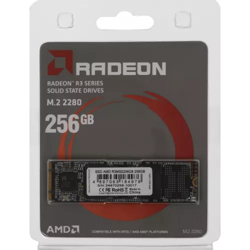 Накопитель SSD AMD SATA 256GB R3MS0256G8 Radeon M.2 2280