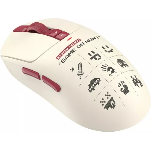 Мышь A4Tech Bloody R72 Ultra Duo белый/красный оптическая 20000dpi беспров. USB/USB-C 7but (R72 ULTRA DUO PIXELS RED)