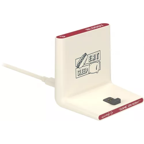Мышь A4Tech Bloody R72 Ultra Duo белый/красный оптическая 20000dpi беспров. USB/USB-C 7but (R72 ULTRA DUO PIXELS RED)