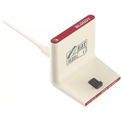 Мышь A4Tech Bloody R72 Ultra Duo белый/красный оптическая 20000dpi беспров. USB/USB-C 7but (R72 ULTRA DUO PIXELS RED)