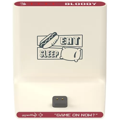 Мышь A4Tech Bloody R72 Ultra Duo белый/красный оптическая 20000dpi беспров. USB/USB-C 7but (R72 ULTRA DUO PIXELS RED)