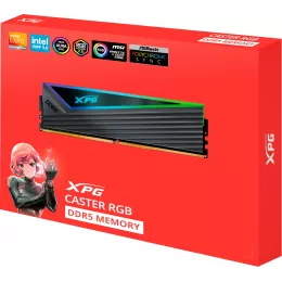 Память DDR5 2x16GB 6000MHz A-Data AX5U6000C3016G-DCCARGY XPG Caster RGB RTL Gaming PC5-48000 CL30 DIMM ECC 288-pin 1.35В kit single rank с радиатором Ret