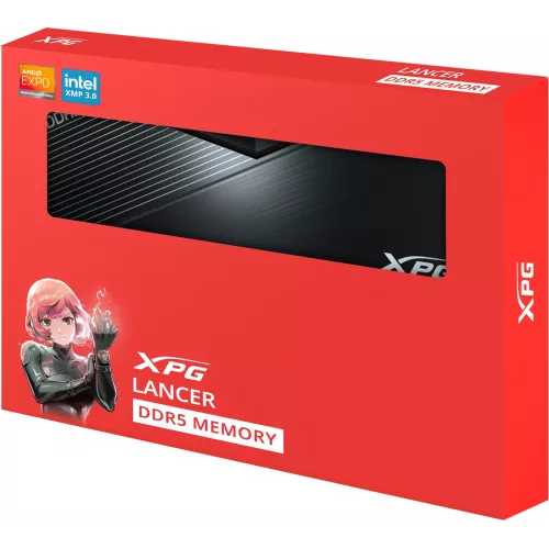 Память DDR5 2x32GB 6000MHz A-Data AX5U6000C3032G-DCLABK XPG Lancer RTL Gaming PC5-48000 CL30 DIMM 288-pin 1.25В kit dual rank с радиатором Ret