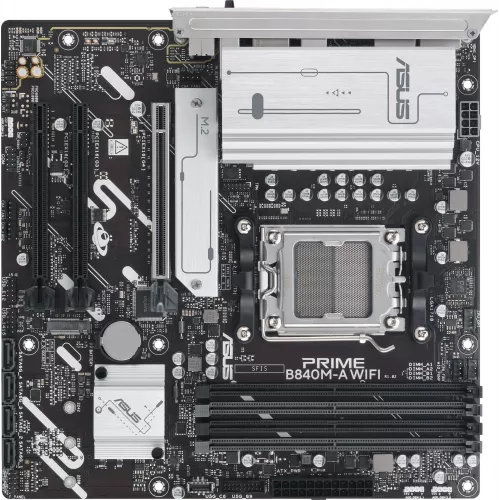 Материнская плата Asus PRIME B840M-A WIFI Socket AM5 AMD B840 4xDDR5 mATX AC`97 8ch(7.1) 2.5Gg RAID+HDMI+DP