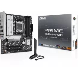 Материнская плата Asus PRIME B840M-A WIFI Socket AM5 AMD B840 4xDDR5 mATX AC`97 8ch(7.1) 2.5Gg RAID+HDMI+DP