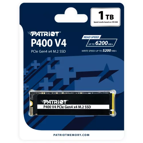 Накопитель SSD Patriot PCIe 4.0 x4 1000GB P400VP1TBM28H P400 V4 M.2 2280
