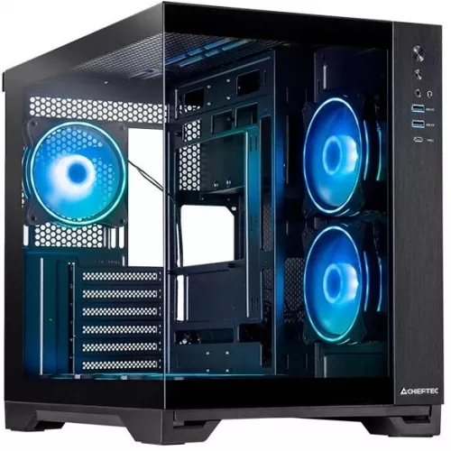 Корпус Chieftec Visio черный без БП ATX 9x120mm 2x140mm 1xUSB3.1 audio bott PSU