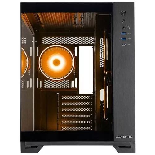 Корпус Chieftec Visio черный без БП ATX 9x120mm 2x140mm 1xUSB3.1 audio bott PSU