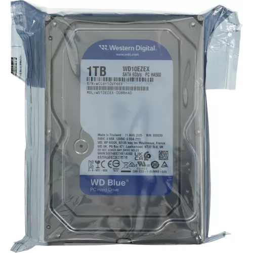 Жесткий диск WD SATA-III 1TB WD10EZEX Desktop Caviar Blue (7200rpm) 64Mb 3.5"