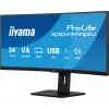 Монитор Iiyama 34" ProLite XCB3497WQSNPH-B1 черный VA LED 21:9 HDMI M/M Cam матовая HAS Piv 3000:1 350cd 178гр/178гр 3440x1440 120Hz FreeSync Premium DP UW USB 9.7кг