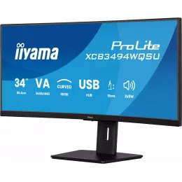 Монитор Iiyama 34" ProLite XCB3497WQSNPH-B1 черный VA LED 21:9 HDMI M/M Cam матовая HAS Piv 3000:1 350cd 178гр/178гр 3440x1440 120Hz FreeSync Premium DP UW USB 9.7кг