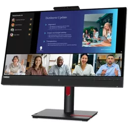Монитор Lenovo 23.8" ThinkVision T24v-30 черный IPS LED 4ms 16:9 HDMI M/M Cam матовая HAS Piv 1000:1 250cd 178гр/178гр 1920x1080 75Hz VGA DP FHD USB 6кг