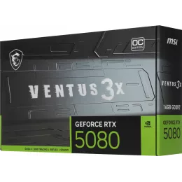 Видеокарта MSI PCI-E 5.0 RTX 5080 16G VENTUS 3X OC PLUS NVIDIA GeForce RTX 5080 16Gb 256bit GDDR7 2640/30000 HDMIx1 DPx3 HDCP Ret