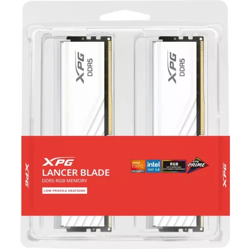 Память DDR5 2x16GB 6000MHz A-Data AX5U6000C3616G-DTLABRWH XPG Lancer Blade RGB RTL Gaming PC5-48000 CL36 DIMM ECC 288-pin 1.35В kit single rank с радиатором Ret