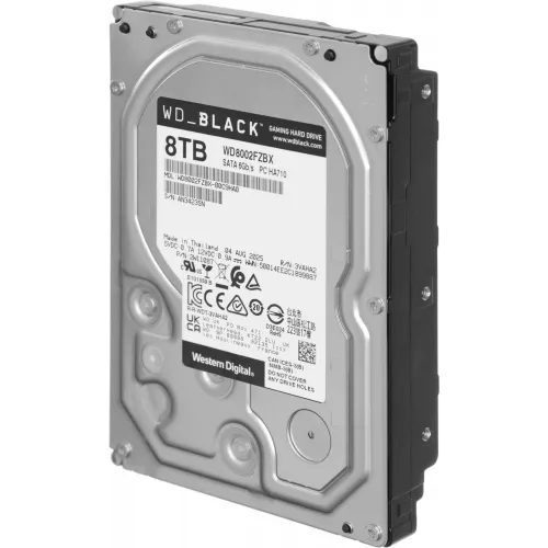 Жесткий диск WD SATA-III 8TB WD8002FZBX Desktop Black (7200rpm) 256Mb 3.5"
