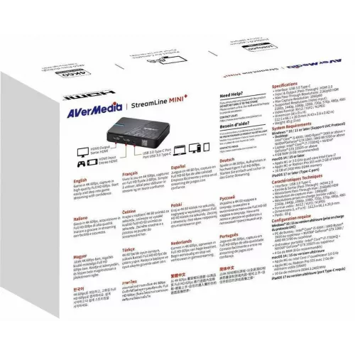 Карта видеозахвата Avermedia StreamLine MINI+ GC311 внешний UBS Type-C