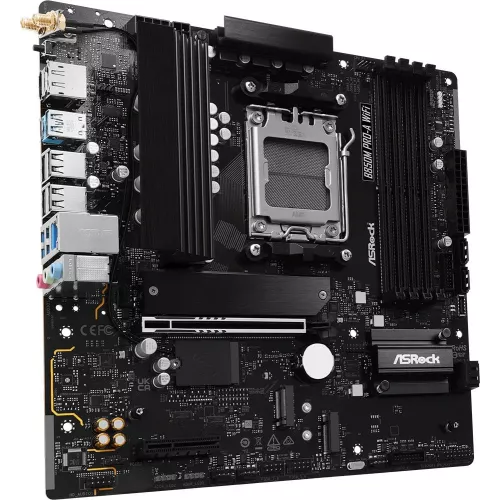 Материнская плата Asrock B850M PRO-A WIFI Socket AM5 AMD B850 4xDDR5 mATX AC`97 8ch(7.1) 2.5Gg RAID+HDMI+DP