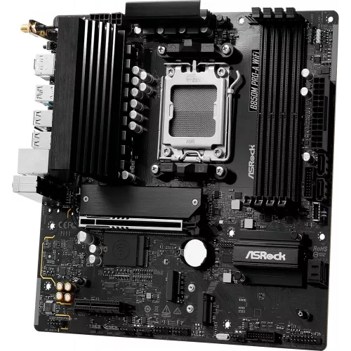 Материнская плата Asrock B850M PRO-A WIFI Socket AM5 AMD B850 4xDDR5 mATX AC`97 8ch(7.1) 2.5Gg RAID+HDMI+DP