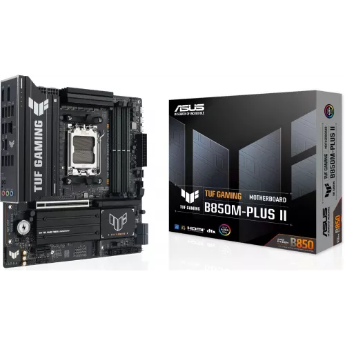 Материнская плата Asus TUF GAMING B850M-PLUS II Socket AM5 AMD B850 4xDDR5 mATX AC`97 8ch(7.1) 2.5Gg RAID+HDMI+DP