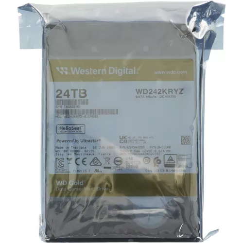 Жесткий диск WD SATA-III 24TB WD242KRYZ Server Gold 512E (7200rpm) 512Mb 3.5"