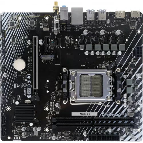 Материнская плата Biostar A620MS-E Socket AM5 AMD A620A 2xDDR5 mATX AC`97 8ch(7.1) GbLAN RAID+HDMI+DP