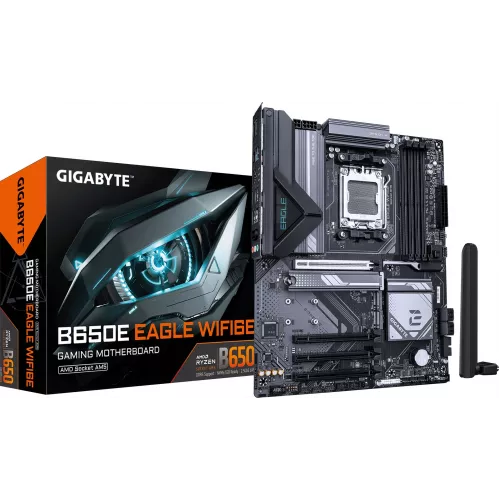 Материнская плата Gigabyte B650E EAGLE WIFI6E Socket AM5 AMD B650 4xDDR5 ATX AC`97 8ch(7.1) GbLAN RAID+HDMI+DP