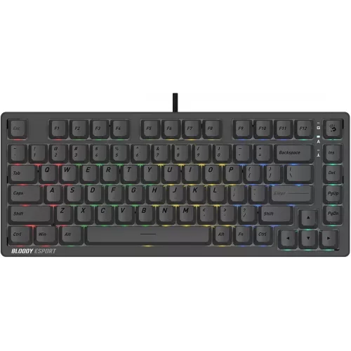 Клавиатура A4Tech Bloody MS76 темно-серый USB Multimedia for gamer LED (MS76) кабель 1.8м