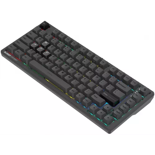 Клавиатура A4Tech Bloody MS76 темно-серый USB Multimedia for gamer LED (MS76) кабель 1.8м