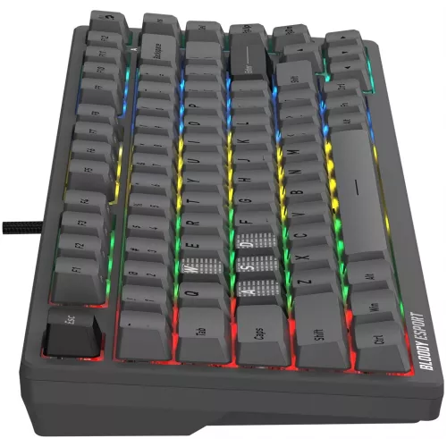 Клавиатура A4Tech Bloody MS76 темно-серый USB Multimedia for gamer LED (MS76) кабель 1.8м