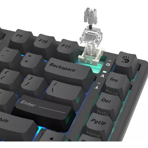 Клавиатура A4Tech Bloody MS76 темно-серый USB Multimedia for gamer LED (MS76) кабель 1.8м