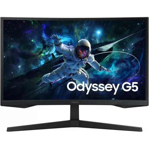 Монитор Samsung 27" Odyssey G5 S27CG552EMXUE черный VA LED 16:9 HDMI матовая 300cd 178гр/178гр 2560x1440 165Hz FreeSync DP 2K USB 4.1кг