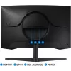 Монитор Samsung 27" Odyssey G5 S27CG552EMXUE черный VA LED 16:9 HDMI матовая 300cd 178гр/178гр 2560x1440 165Hz FreeSync DP 2K USB 4.1кг