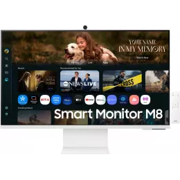Монитор Samsung 32" S32FM801UMXUE белый VA LED 16:9 HDMI M/M Cam матовая HAS 3000:1 400cd 178гр/178гр 3840x2160 60Hz 4K USB 7кг