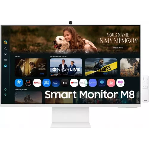 Монитор Samsung 32" S32FM801UMXUE белый VA LED 16:9 HDMI M/M Cam матовая HAS 3000:1 400cd 178гр/178гр 3840x2160 60Hz 4K USB 7кг