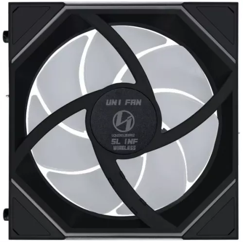 Вентилятор для корпуса Lian-Li Uni Fan SL-INF Wireless 120 ARGB 120х124.5x28 черный 4-pin 29.2дБ (упак.:3шт) (G99.12SLIN1W3B.R0) Ret
