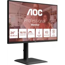 Монитор AOC 24" X24E4U черный IPS LED 16:10 HDMI M/M матовая HAS Piv 300cd 178гр/178гр 1920x1200 100Hz VGA DP FHD USB 5.22кг
