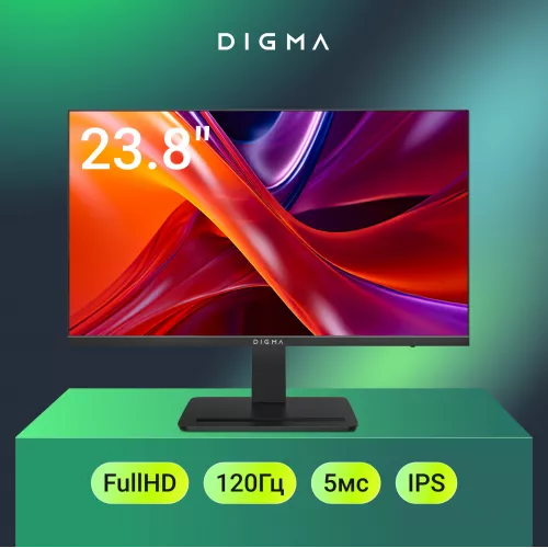 Монитор Digma 23.8" Progress 24P403F черный IPS LED 5ms 16:9 HDMI M/M матовая 250cd 178гр/178гр 1920x1080 120Hz DP FHD 3.6кг