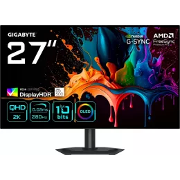 Монитор Gigabyte 27" MO27Q28G черный WOLED LED 16:9 HDMI M/M матовая HAS Piv 1500000:1 335cd 178гр/178гр 2560x1440 280Hz DP Quad 2K (1440p) USB 6кг