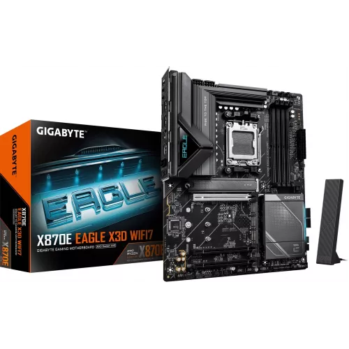 Материнская плата Gigabyte X870E EAGLE X WF7 Socket AM5 AMD X870E 4xDDR5 ATX AC`97 8ch(7.1) 5Gigabit RAID+HDMI