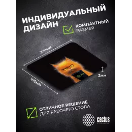 Коврик для мыши Cactus Red Cat 220x180x2мм (CS-MPC-P11XS)