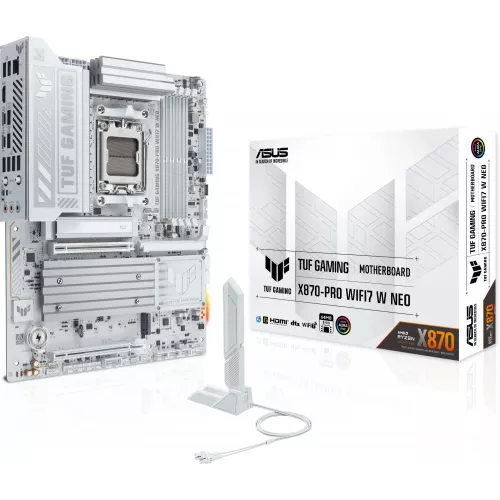 Материнская плата Asus TUF GAMING X870-PRO WIFI7 W NEO Socket AM5 AMD X870 4xDDR5 ATX AC`97 8ch(7.1) 5Gigabit RAID+HDMI