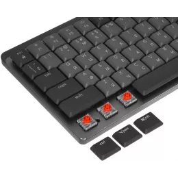 Клавиатура Logitech MX Mechanical механическая черный USB беспроводная BT/Radio slim LED (920-010766)