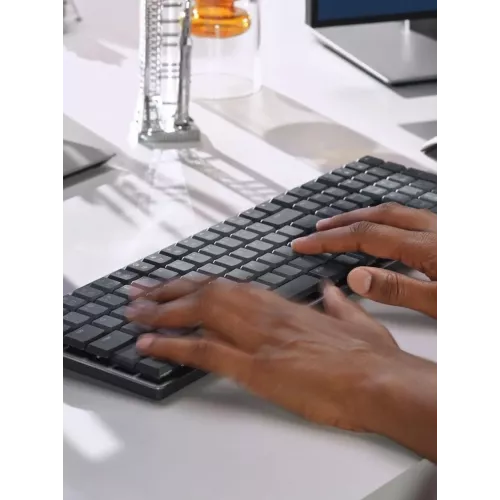 Клавиатура Logitech MX Mechanical механическая черный USB беспроводная BT/Radio slim LED (920-010766)
