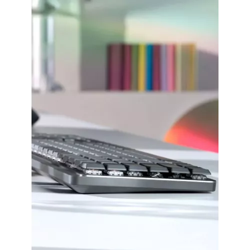 Клавиатура Logitech MX Mechanical механическая черный USB беспроводная BT/Radio slim LED (920-010766)
