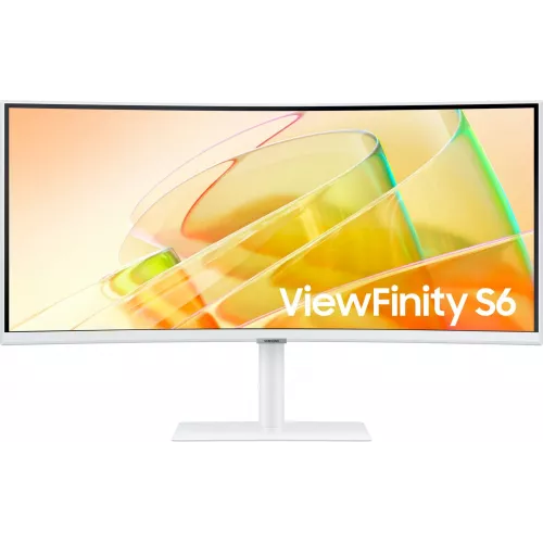 Монитор Samsung 34" ViewFinity S6 S34C650TAUXEN белый VA LED 5ms 21:9 HDMI M/M полуматовая HAS Piv 350cd 178гр/178гр 3440x1440 100Hz FreeSync DP Ultra WQHD USB 8.1кг