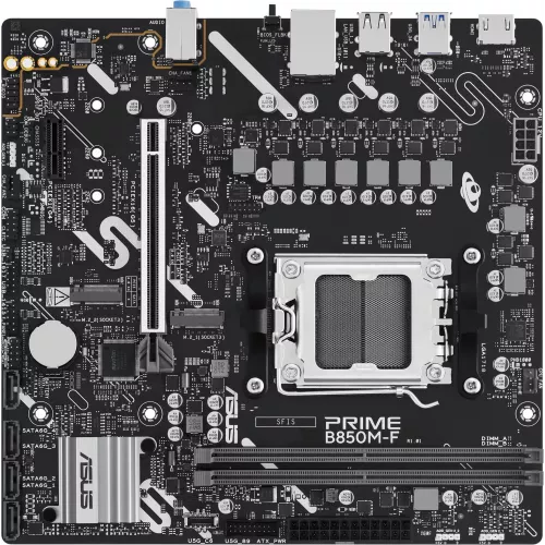 Материнская плата Asus PRIME B850M-F Socket AM5 AMD B850 2xDDR5 mATX AC`97 8ch(7.1) GbLAN RAID+VGA+HDMI