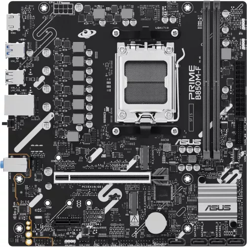 Материнская плата Asus PRIME B850M-F Socket AM5 AMD B850 2xDDR5 mATX AC`97 8ch(7.1) GbLAN RAID+VGA+HDMI
