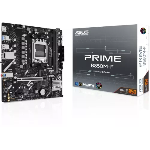 Материнская плата Asus PRIME B850M-F Socket AM5 AMD B850 2xDDR5 mATX AC`97 8ch(7.1) GbLAN RAID+VGA+HDMI