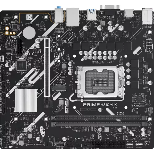 Материнская плата Asus PRIME H810M-K Soc-1851 Intel H810 2xDDR5 mATX AC`97 8ch(7.1) GbLAN RAID+VGA+HDMI